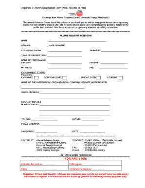 Alumni Registration Form