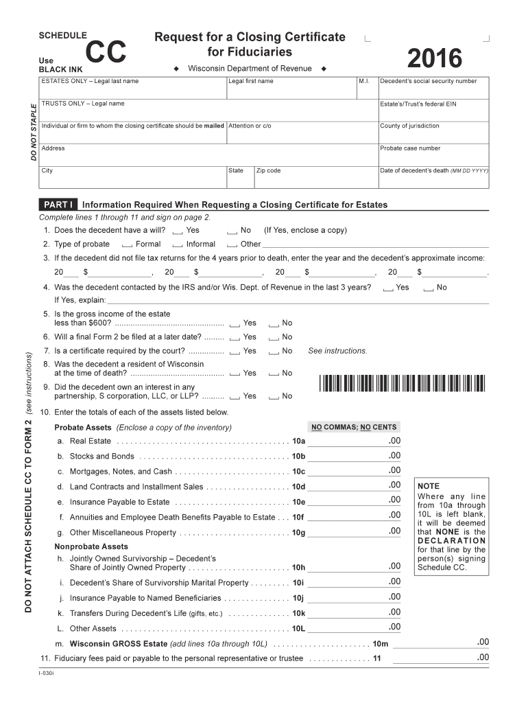  Wi Certificate Form 2016