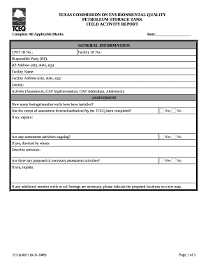 Activity Report Sample  Form