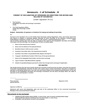 Annexure 1 of Schedule B  Form