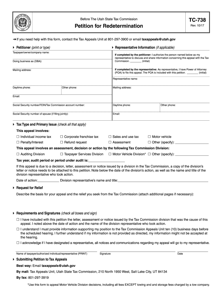  Tc 738 Form 2017-2024