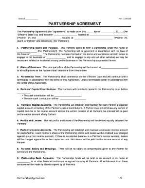 Partnership Agreement DOC  Form