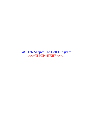 Cat 3126 Belt Configuration  Form