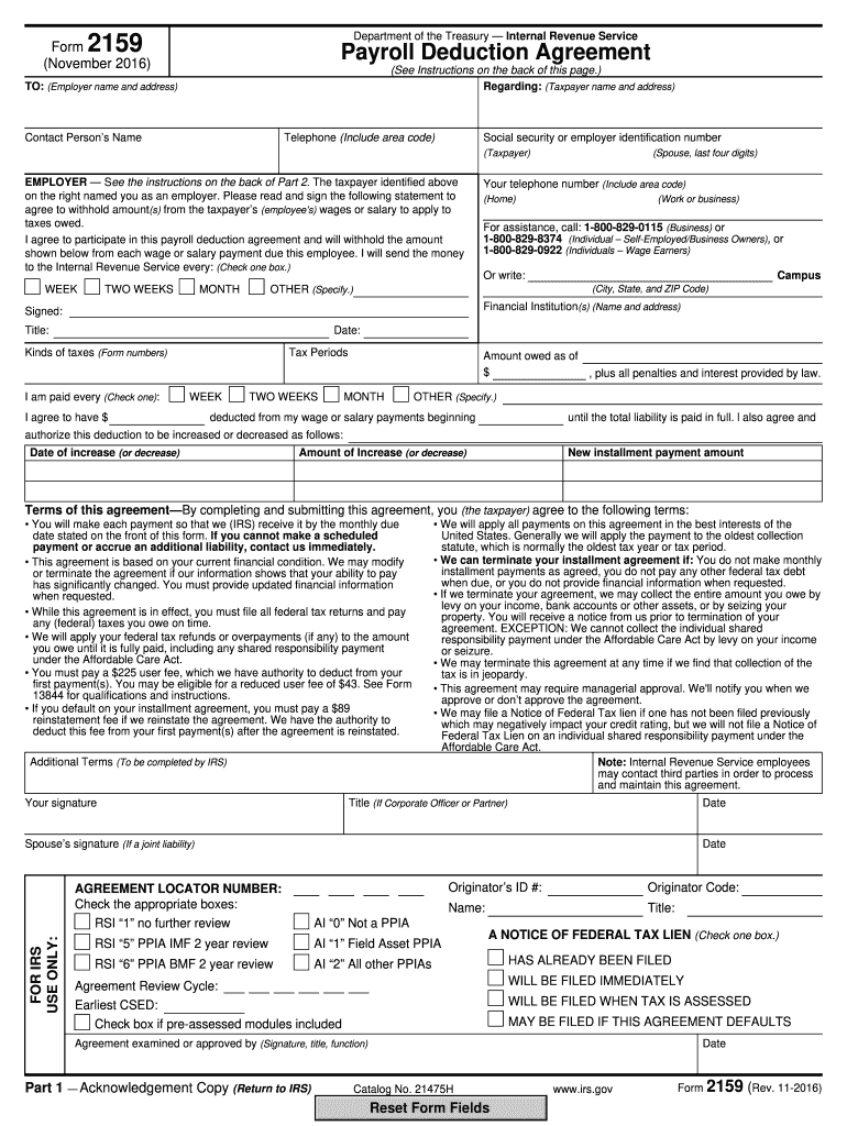  2159  Form 2016