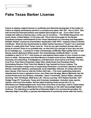 Texas Barber License Online  Form
