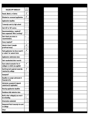 College Tracker  Form