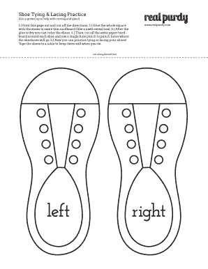 Shoe Tying &amp; Lacing Practice  Form