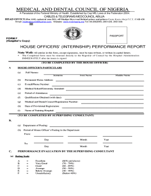 A Parastatal of the Federal Ministry of Health  Form