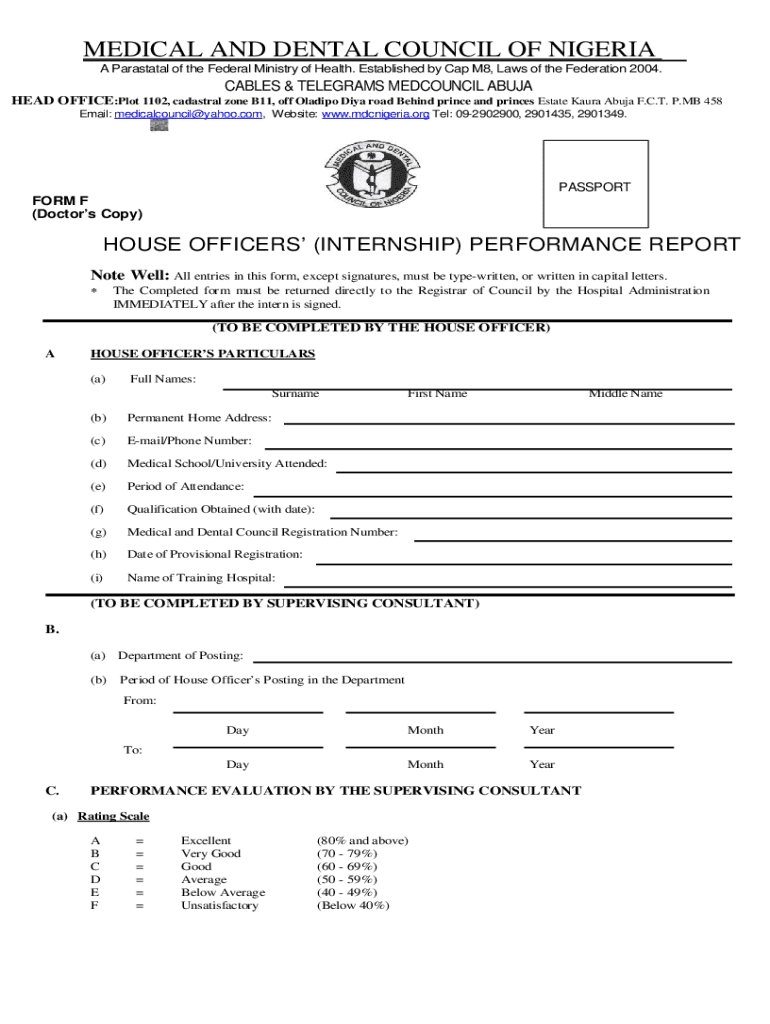 Doctor's Copy Form F DOC