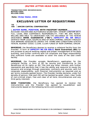 Rwa Letter  Form
