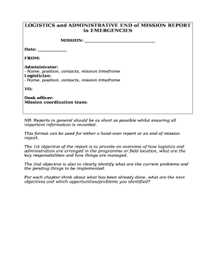 Mission Report Template Word Form - Fill Out and Sign Printable PDF ...