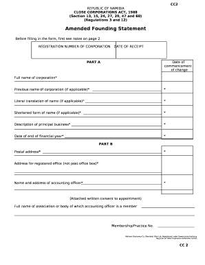 Founding Statement Example  Form