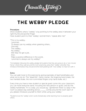 Webby Pledge  Form