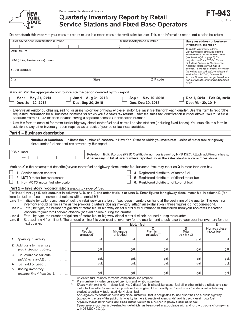  Ft 943 Form 2018