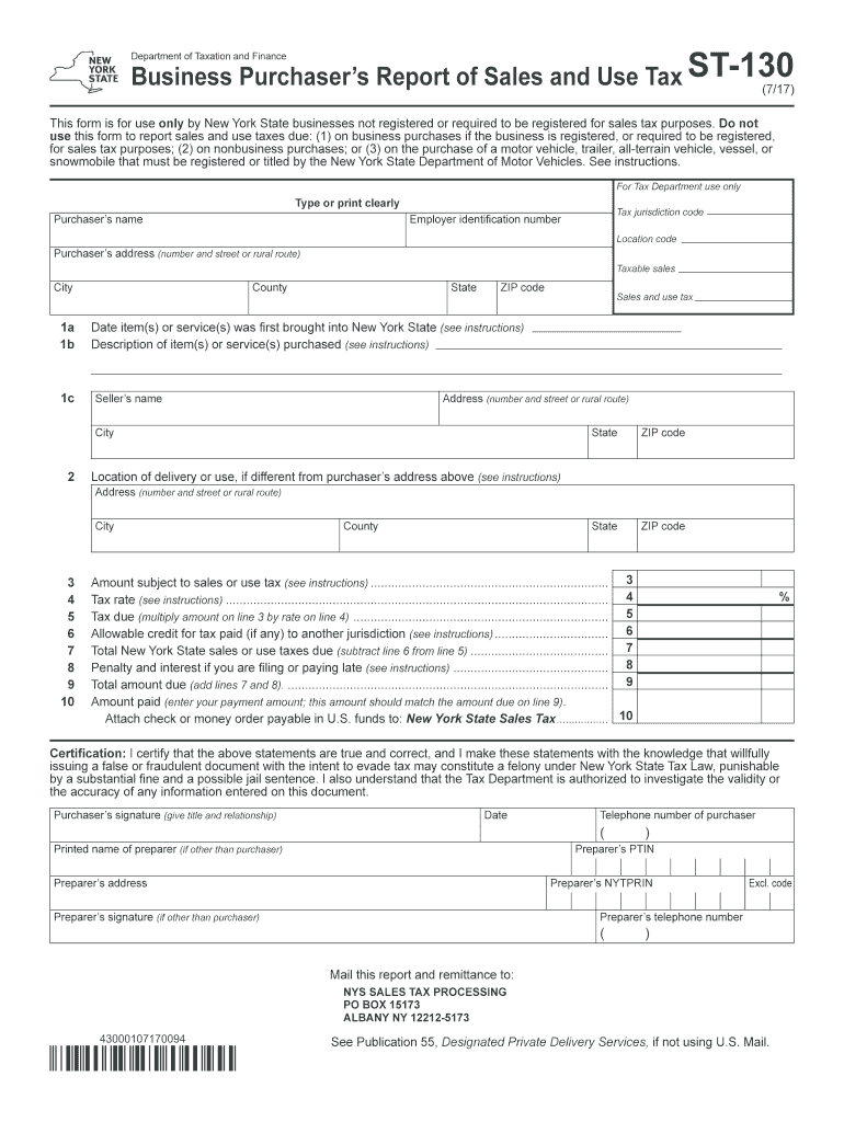  Use Tax and Casual Sales Forms  Department of Taxation and Finance 2017