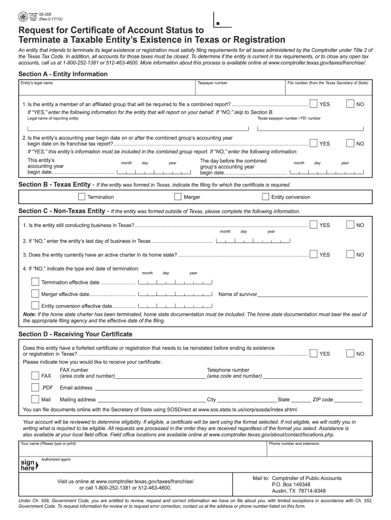  Form 05 359 2017-2024