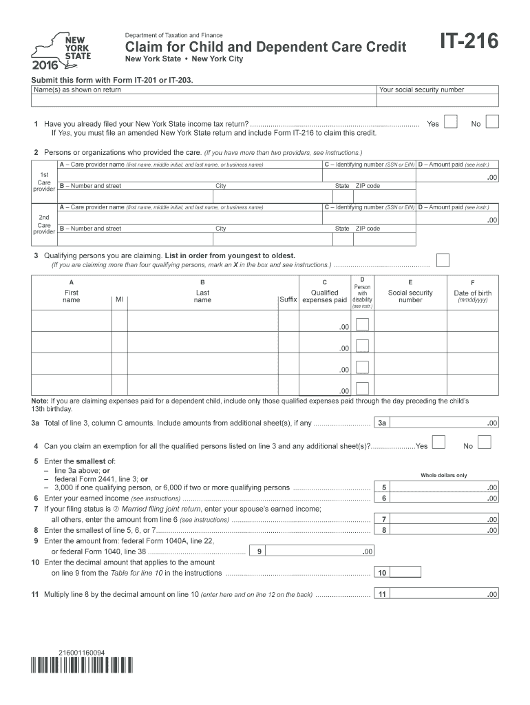  it 216  Form 2016