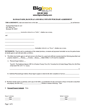  Farm and Ranch Purchase Agreement 2017