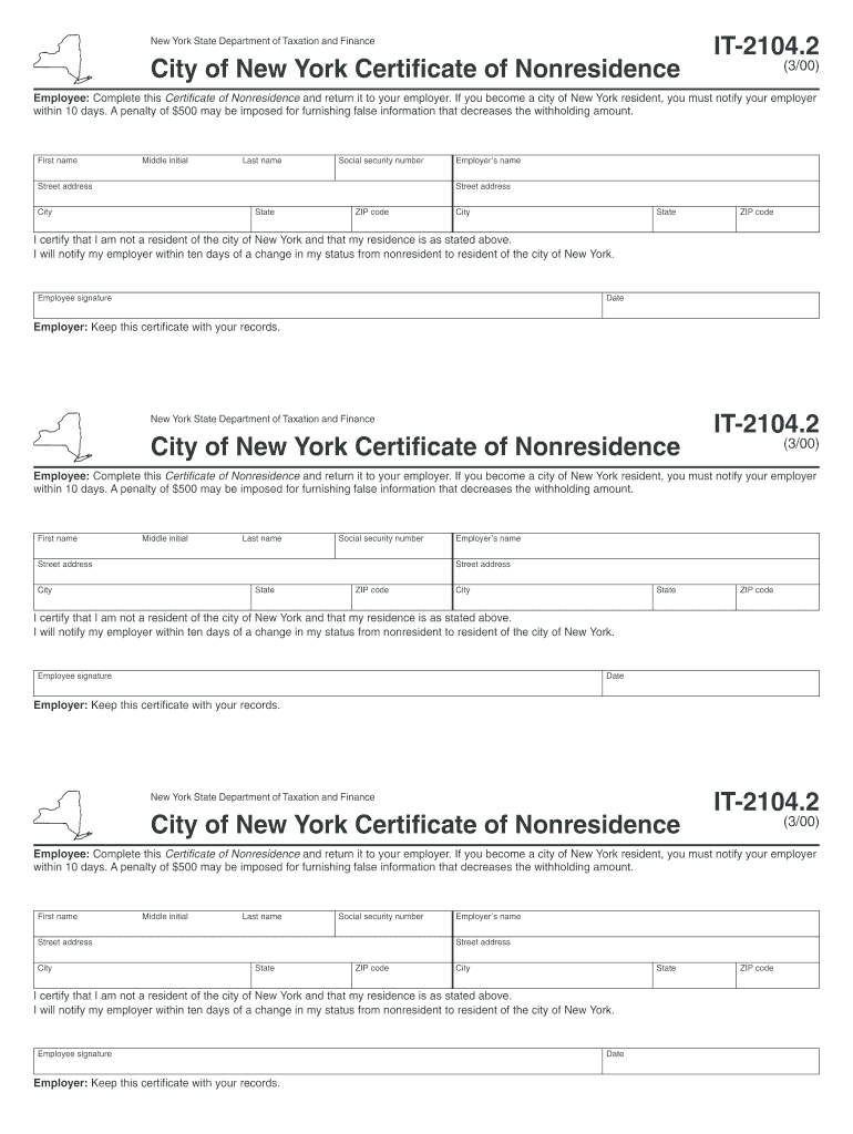 Get and Sign Ny it 2104 2000-2022 Form