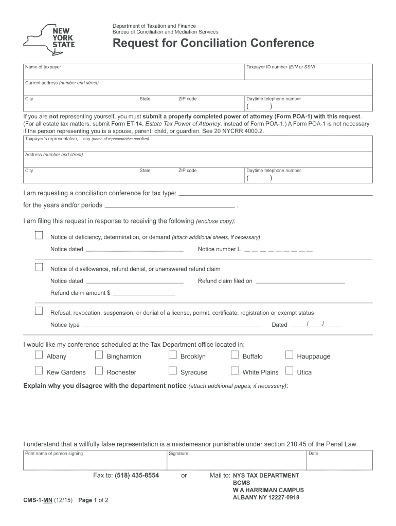  Cms 1 Form 2015-2024