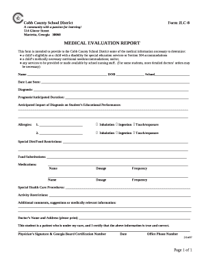 Cobb County School DistrictForm JLC 8