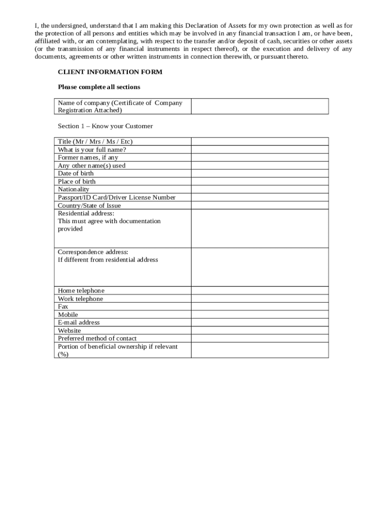 Cis Banking Form