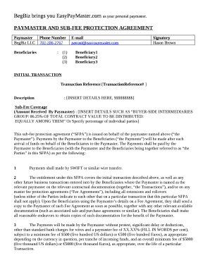 Paymaster Agreement Template Word  Form