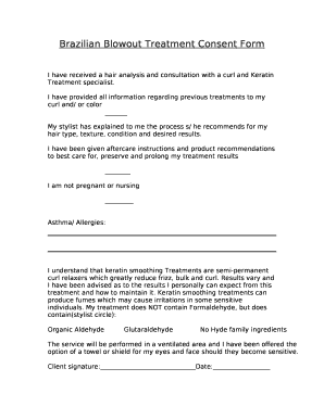 Consent Keratin  Form