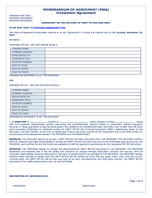 What is Mt103 One Way  Form