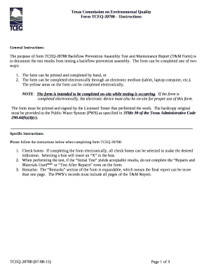 Tceq Backflow Form Electronic Form