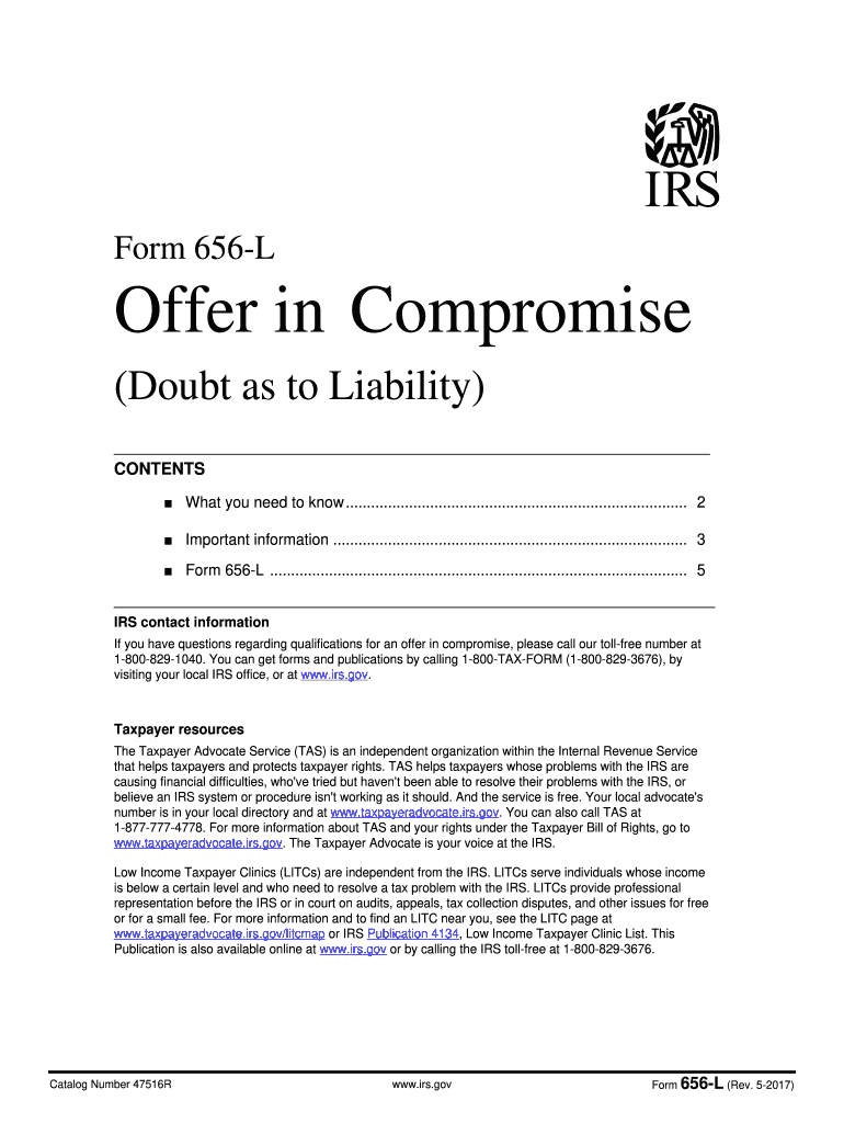  Irs Form 656 Lpdffillercom 2017