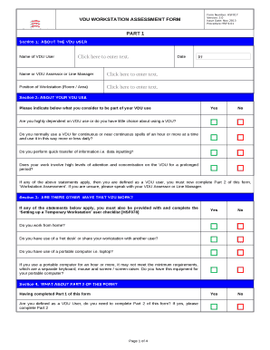 Workstation Assessment Template  Form