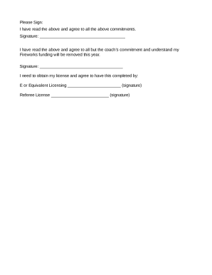 Soccer Coach Contract Template  Form