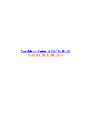 Coreldraw Tutorial for Beginners PDF  Form