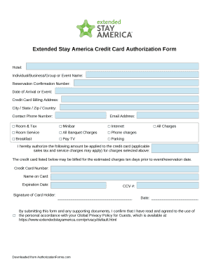 Extended Stay Third Party Authorization  Form