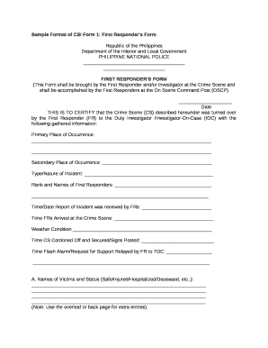 Csi Form 1