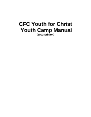 Yfc Youth Camp Manual  Form