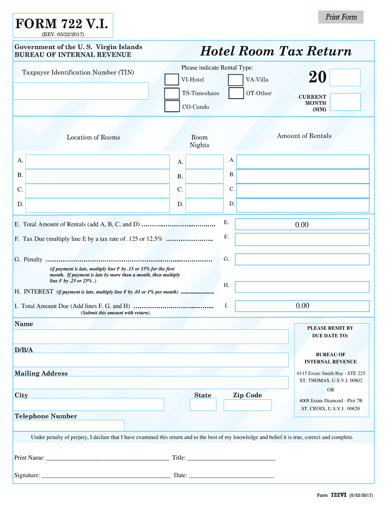  Form 722 Vi 2017-2024