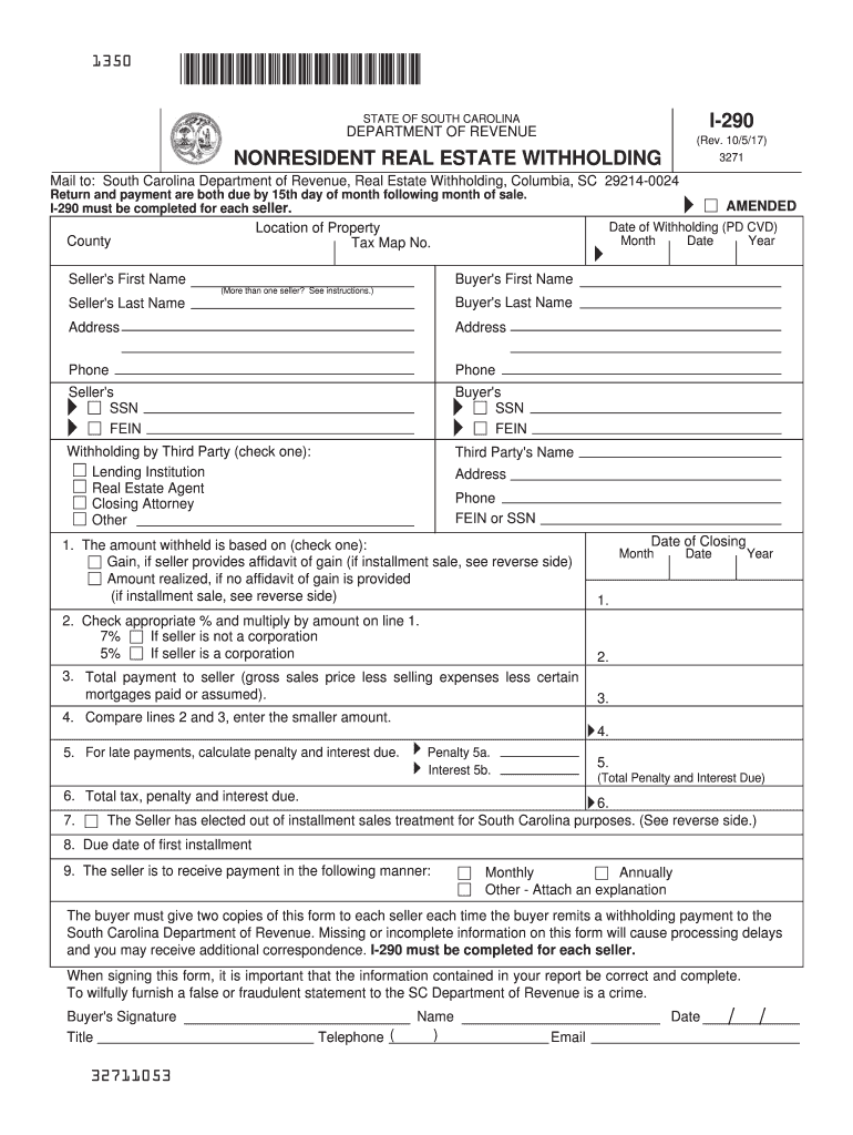  Sc Form I 290 2017