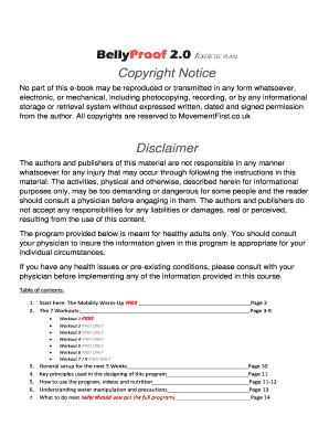 Bellyproof PDF  Form