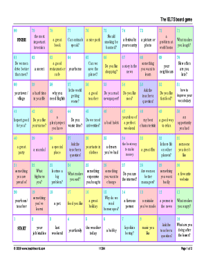 Ielts Board Game  Form