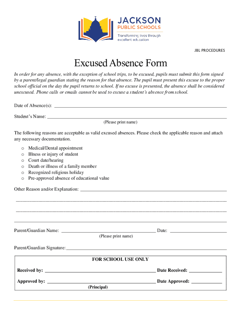 Excused Absence Form
