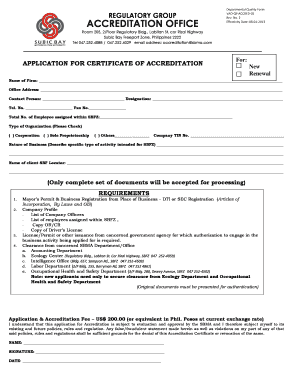 Sbma Accreditation  Form