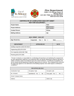 Sign off Document Template Word  Form