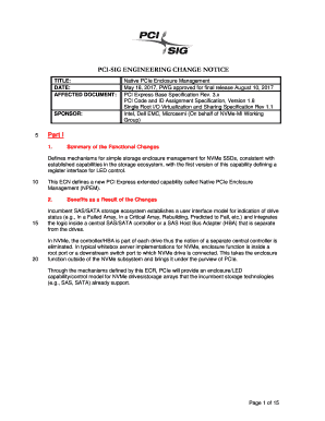 Native Pcie Enclosure Management  Form