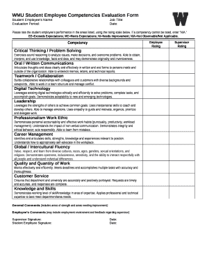 Competency Assessment Template Word  Form
