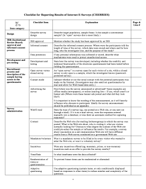 Cherries Checklist PDF  Form