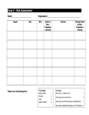 Where to Create a Risk Asessment Aurtrlia  Form