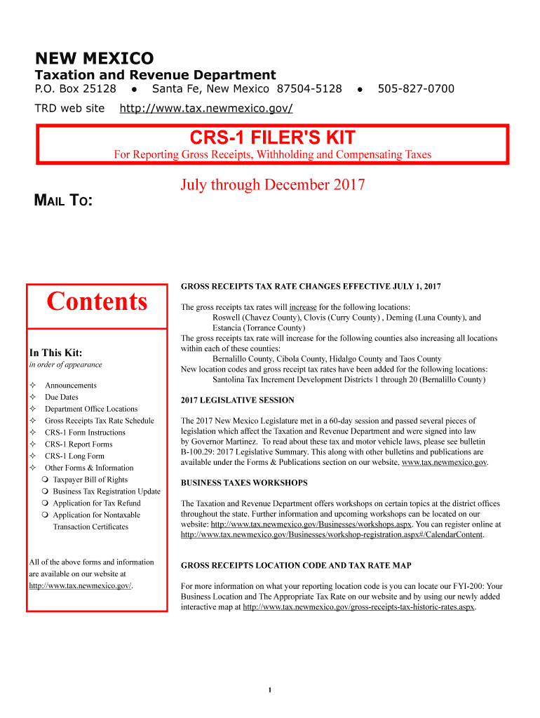  Crs 1 Form 2017