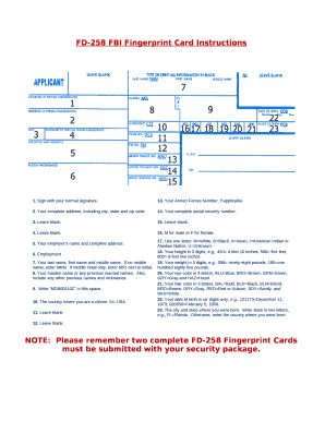 Fd 258 Instructions  Form